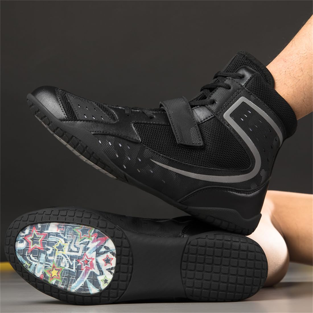 Buty do walki zapaśniczej dla dorosłych Unisex Boks Fitness Sportowe trampki Młodzieżowe buty bokserskie Lekkie siatkowe buty treningowe kulturystyczne