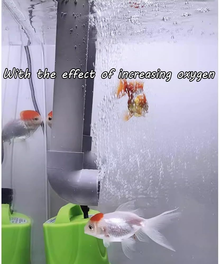 Aquarium Filter Box, Large Turnover Box Filter with Waterfall and Adjustable Water Flow, External Water Circulation System DIY for Fish Tank, Ponds (Color : Gray, Size : 24.5x17.5x42.5cm)