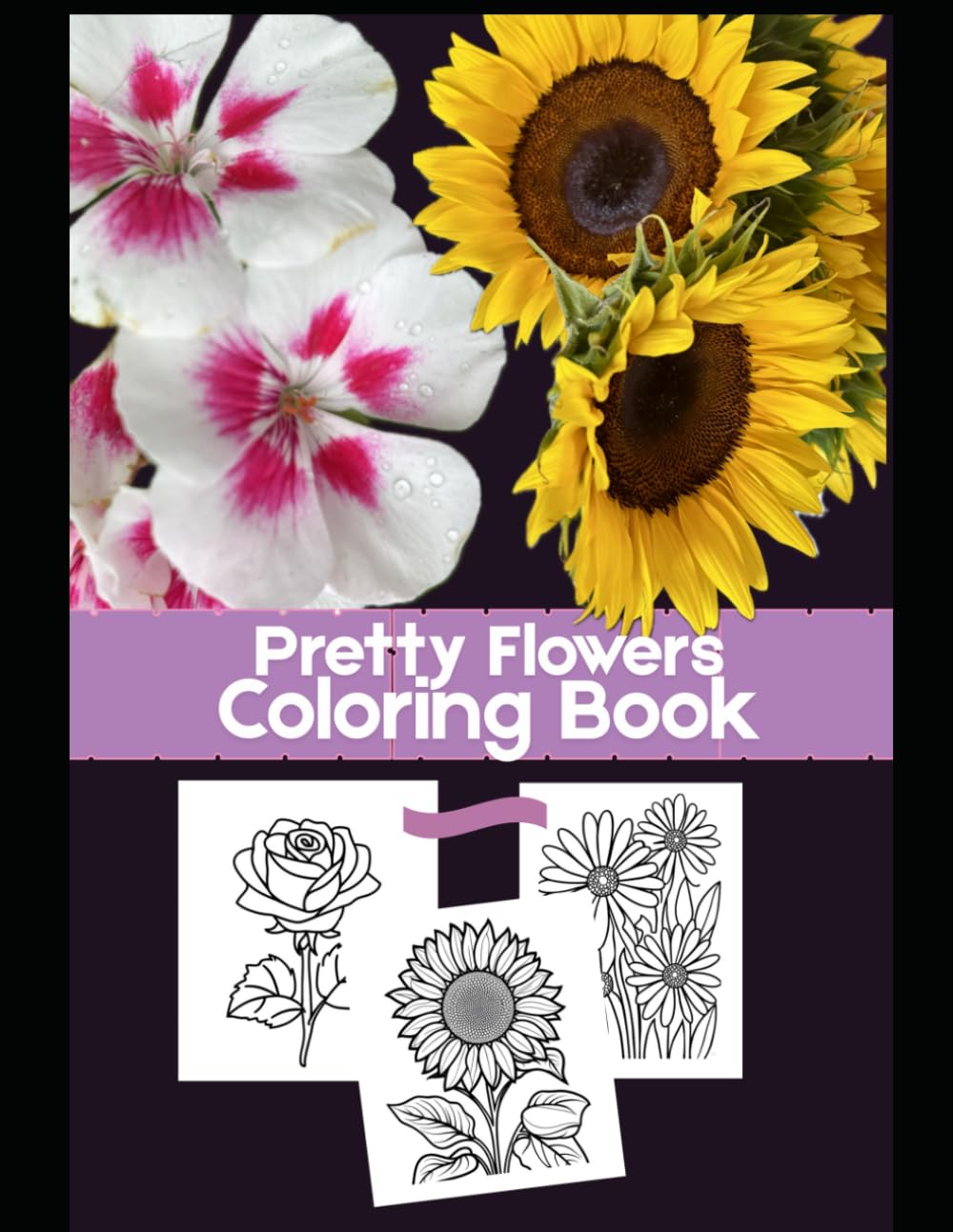 The Pretty Flowers Coloring Book