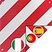Produktbild MAGMA 2in1 Warntafel Italien und Spanien Fahrradträger. Für Heckträger, Anhänger, Warnschild für Wohnwagen, Wohnmobil, Auto. Camping, Abschleppen Rot-weiße Streifen, reflektierend