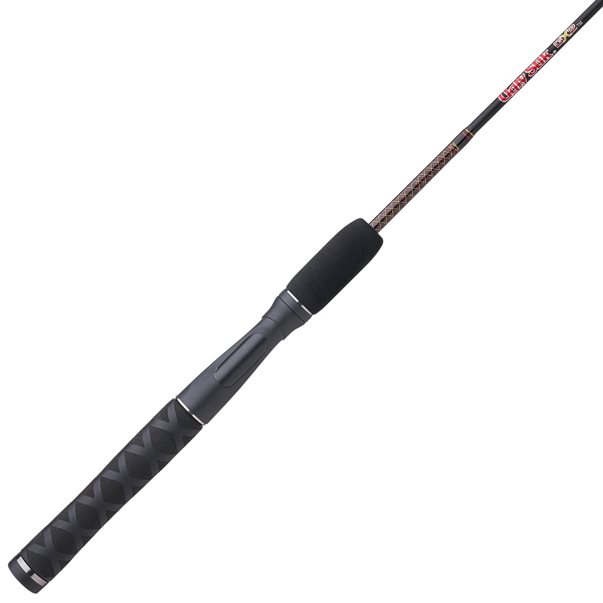 Ugly Stik 6’6” GX2 Spinning Rod, Three Piece Spinning Rod, 6-15lb Line Rating, Medium Rod Power, Moderate Fast Action, 1/8-5/8 oz. Lure Rating