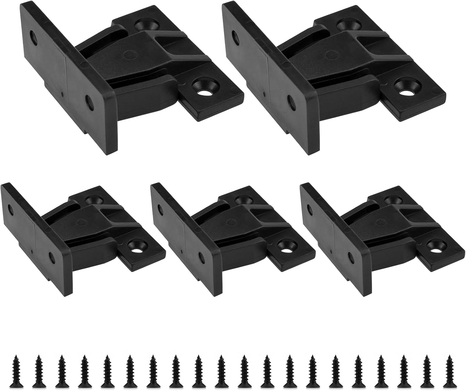 5Pcs Plastic Quick Fitting Furniture Panel Joint Bracket, Push-On Clips Corner Buckle, Fast Installation with 20Pcs Screws for Cabinet, Wardrobe, Mounting Roman Column Connection