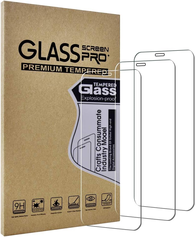Aquuen Compatible with iPhone 12 Mini Screen Protector,5.4 inch Shatterproof Tempered Glass Screen Film (3 PACK)