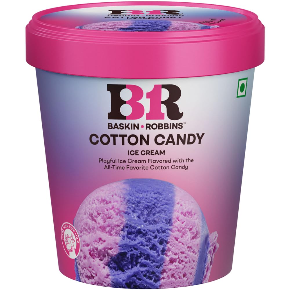 Baskin Robbins Ice Cream Tub Cotton Candy, 450 ml : Amazon.in: Grocery ...