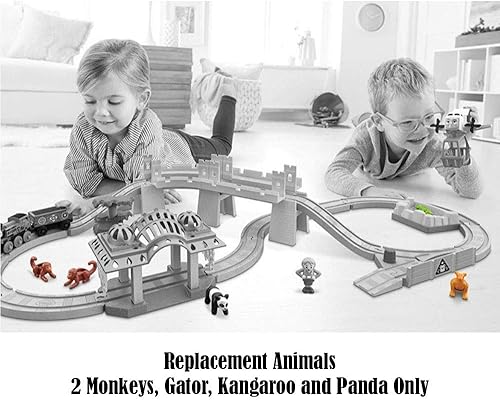 Miniatura 6 de Fisher-Price Piezas de repuesto para el juego de tren de madera de Thomas and Friends - FXT66 ~ Wood Big World Adventures ~ Animales de repuesto