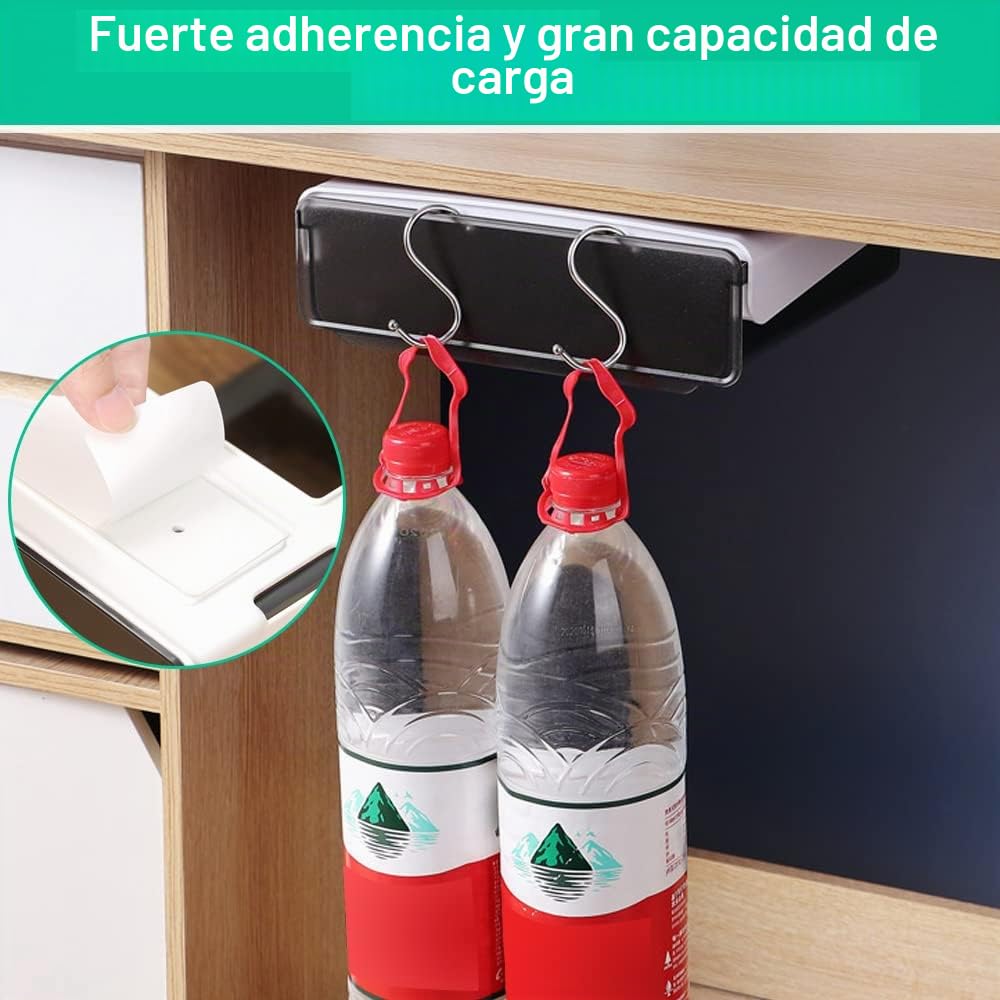 2 Cajones para Debajo de Escritoriode 20 x 17 x 7,2 cm Cajones para Debajo de Mesa con Cintas Adhesivas Organizador de Cajones para Debajo del Escritorio para Guardar Cosas Pequeñas