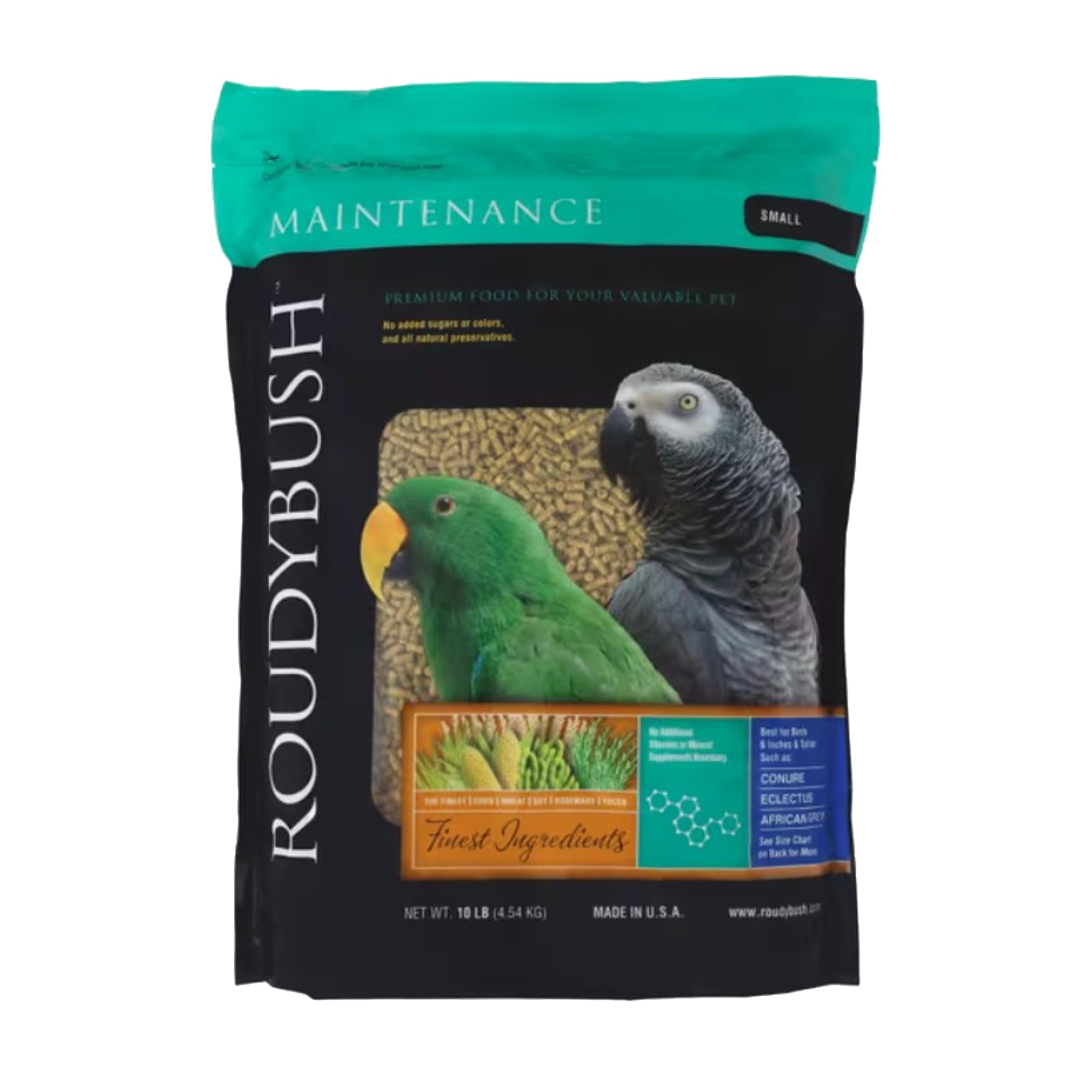 RoudyBushDaily Maintenance Bird Food, Small, 10-Pound