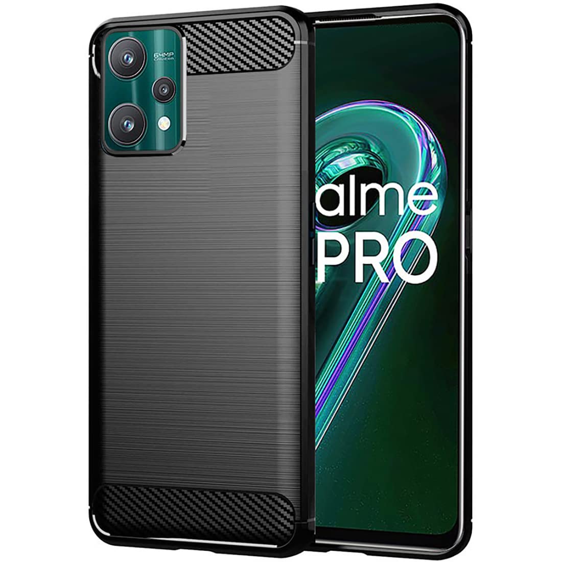 Casotec Rugged Shockproof Back Case Cover for Realme 9 Pro 5G | Total Camera Protection | Carbon Fiber Matte Finish | Stylish Design | 360 Degree Protection Back Cover for Realme 9 Pro 5G (Black) (B09TT8HT1R) Amazon Price History, Amazon Price Tracker