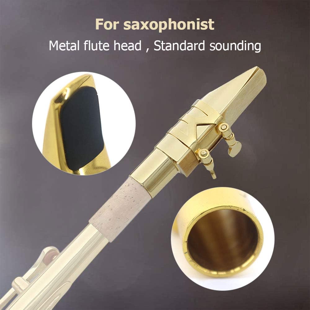 Tenor Sax Mouthpiece, 7C Saxophone Mouthpiece Kit, Alto Sax Mouthpiece With Metal Cap,for Saxophone Professionals and Beginners