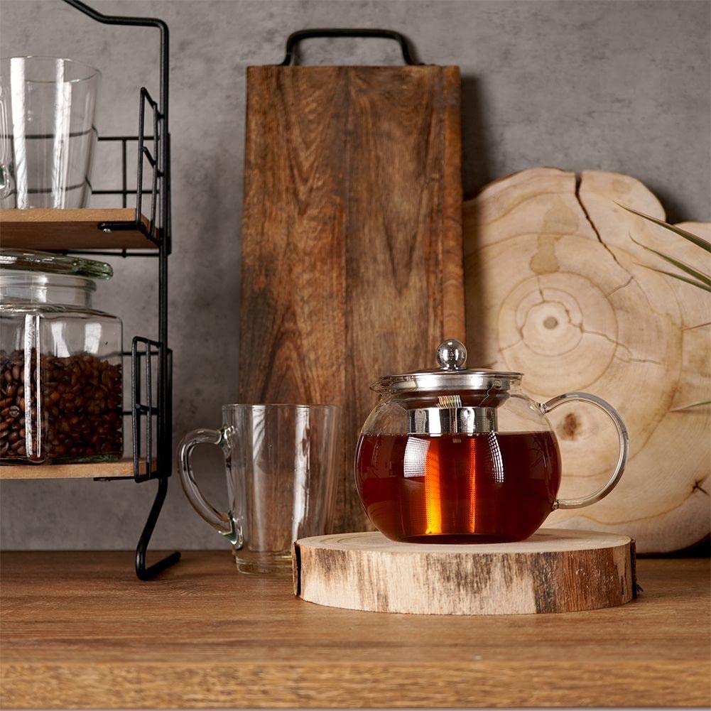 orion group Théière en verre borosilicate résistant à la chaleur