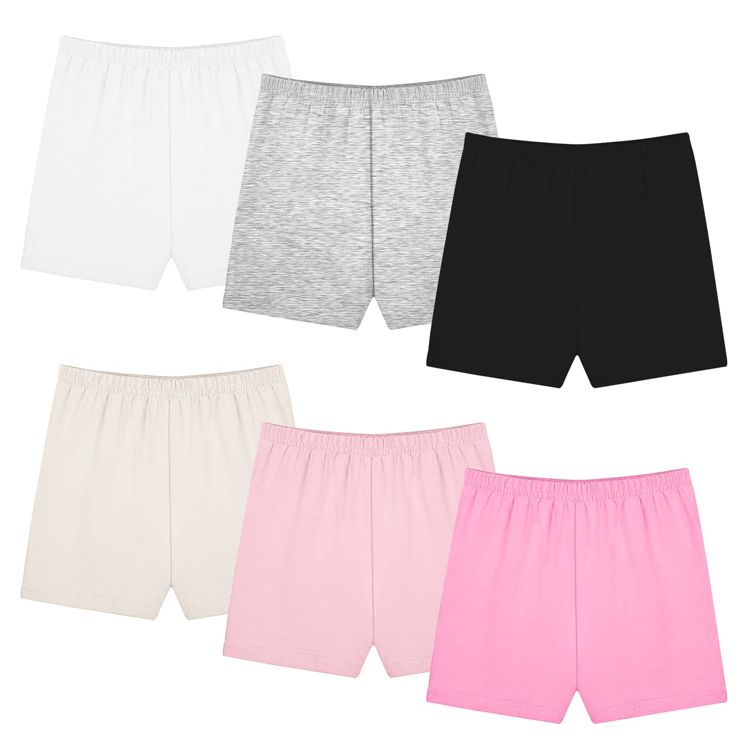GENTABY Girls Safety Short Under Dress Dance Tight Pack of 6