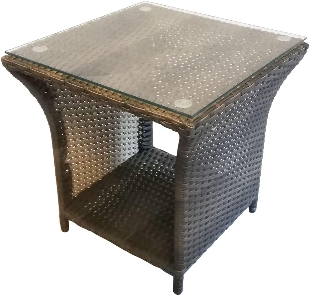 KMH Polyrattan Beistelltisch braun der Serie TJORBEN Moderne