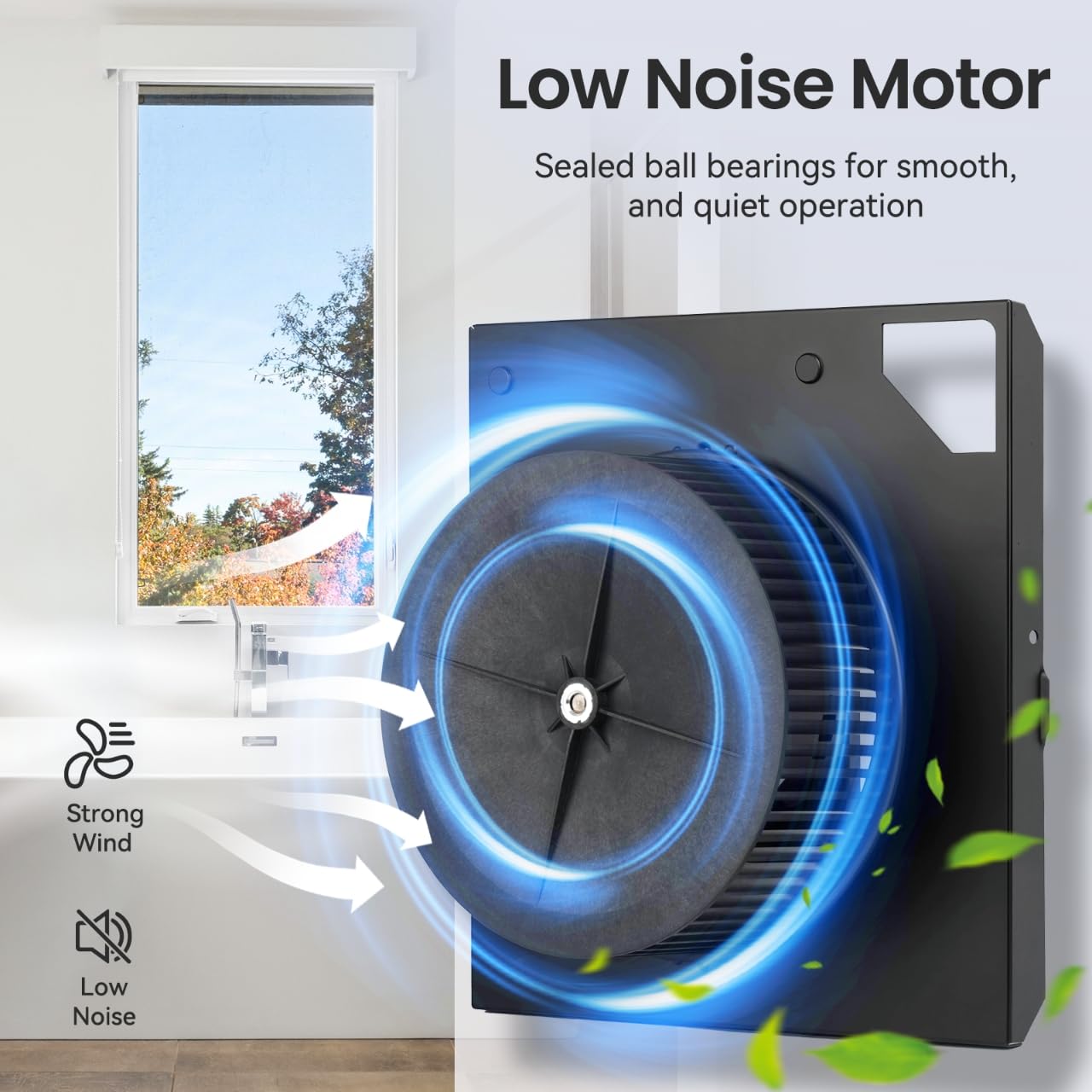 Bathroom Fan Motor Assembly S97016621 S99080568 Replacement Fits QTR070 QTR070L QTN80L QTR080 QTR080L QTR080F QTRN080F QTRN080 (Motor+Blower Wheel)