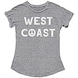 Original Retro Brand The Girl's West Coast Vintage Slub Tee with Rolled Sleeve (Big Kids) Mock Twist...