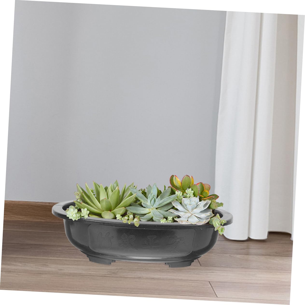 6pièces Jardinière Plastique Pots de Fleurs Ronds Drainants Petits Pots pour Plantes Intérieur Balcon et Jardin