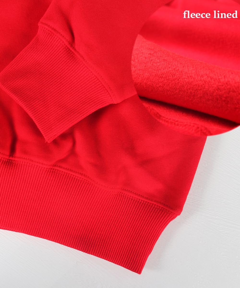 Smile Fish Women's Crewneck Long Raglan Sleeve Sweatshirt Loose Fit Relaxed Pullover Fleece Lined Casual Warm Tops - Image 4