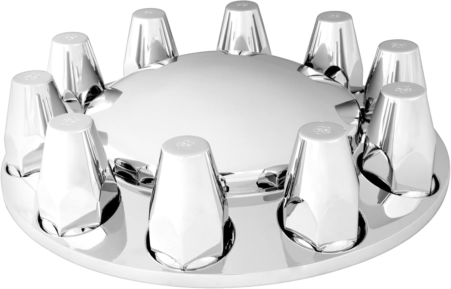Grand General 40134 Chrome ABS Front Axle Cover with 33mm Screw-In Nut Cover