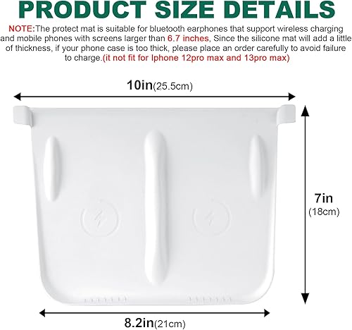 Miniatura 4 de ONKENTET Alfombrilla de silicona de carga inalámbrica para consola central, compatible con Tesla Model 3, modelo Y 2023, 2022, 2021, accesorios