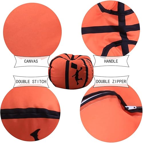 Miniatura 61 de LMYOVE Funda para puf de almacenamiento de animales de peluche (sin relleno, funda para silla de puf de voleibol para niños, para almacenamiento,