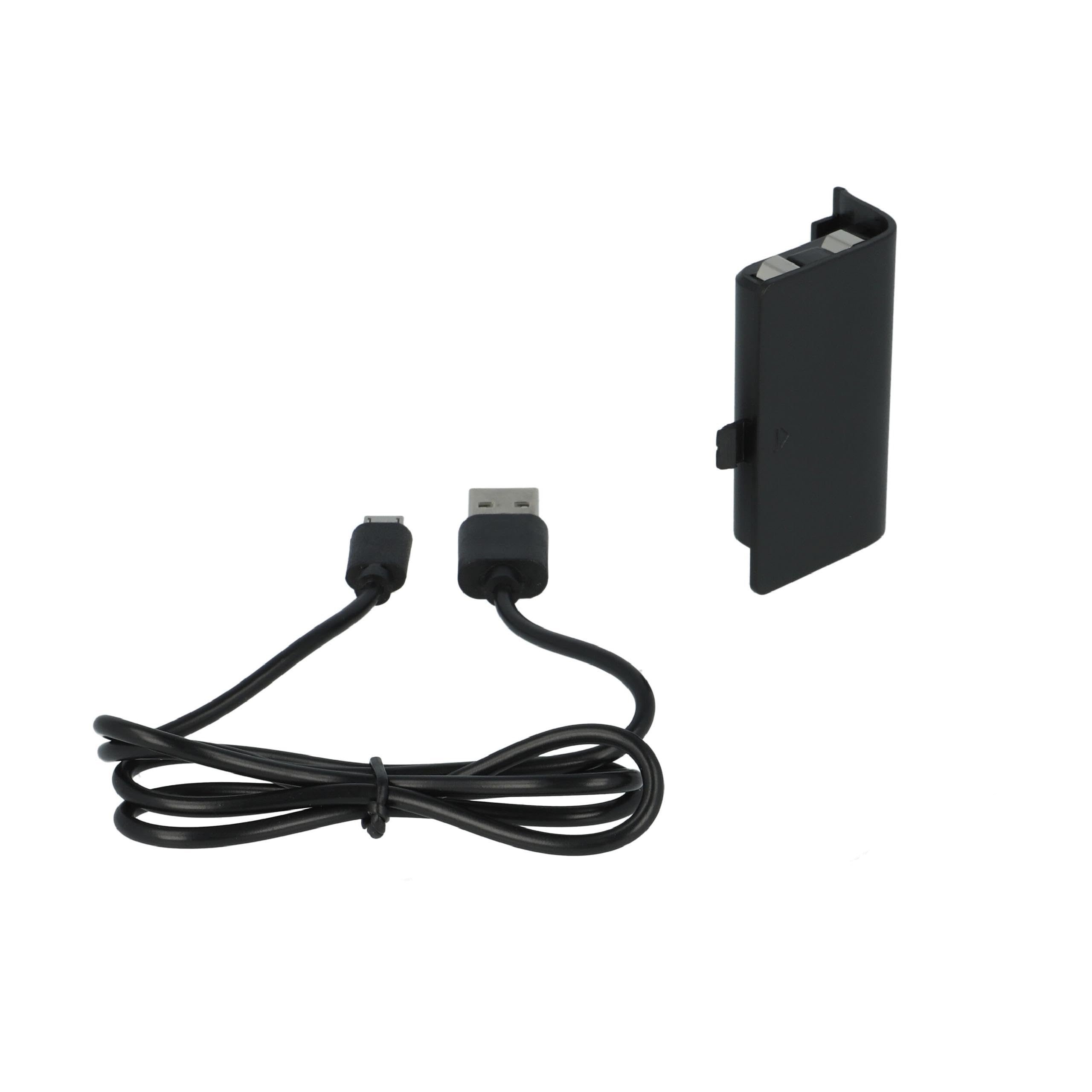 vhbw Akku kompatibel mit Microsoft Xbox One Wireless Controller - Inkl. Abdeckung + USB-Ladekabel