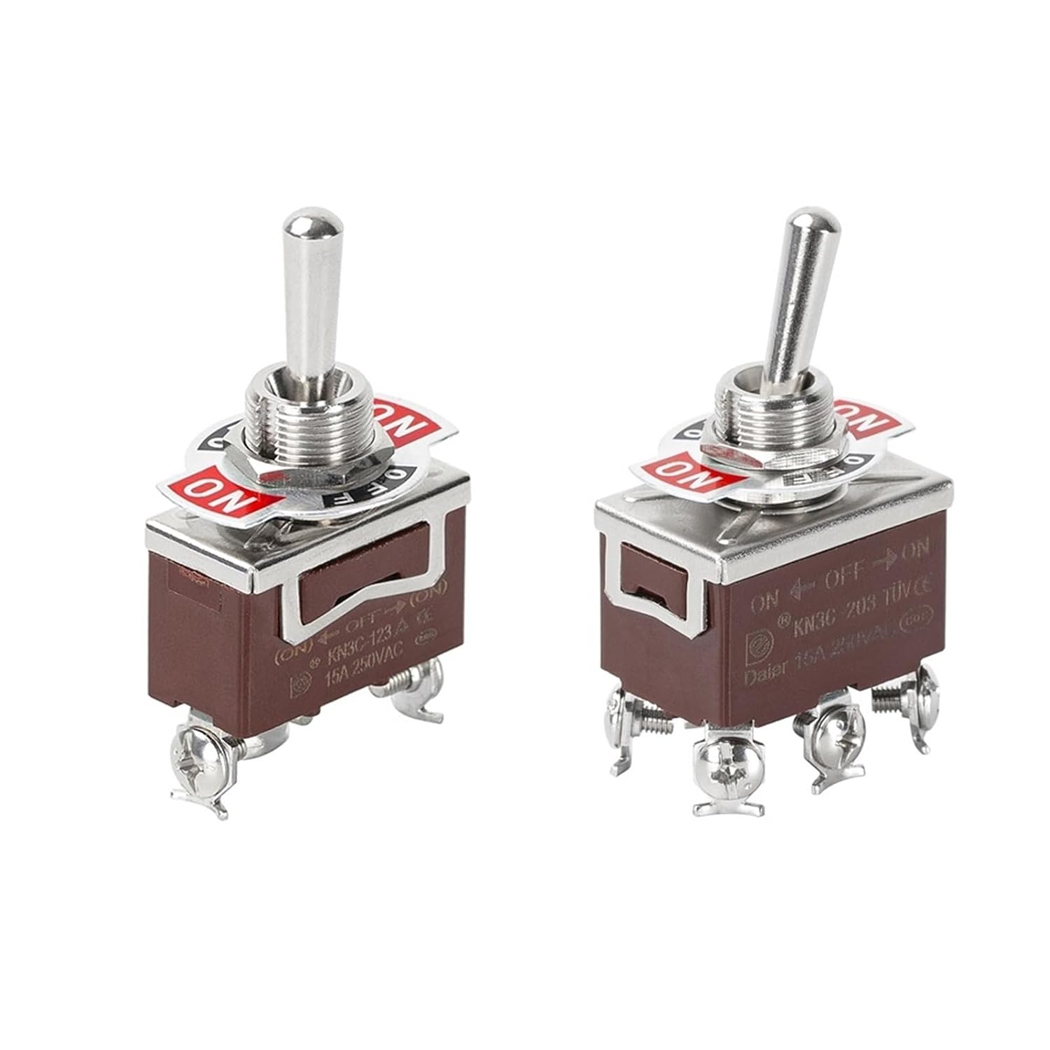 1PCS Toggle Switch 12V DC 30A 2 Pin ON Off SPST ON ON Latching Momentary with Cap Cover for Auto Car Marine Boat((ON)-Off-(ON) Mome)