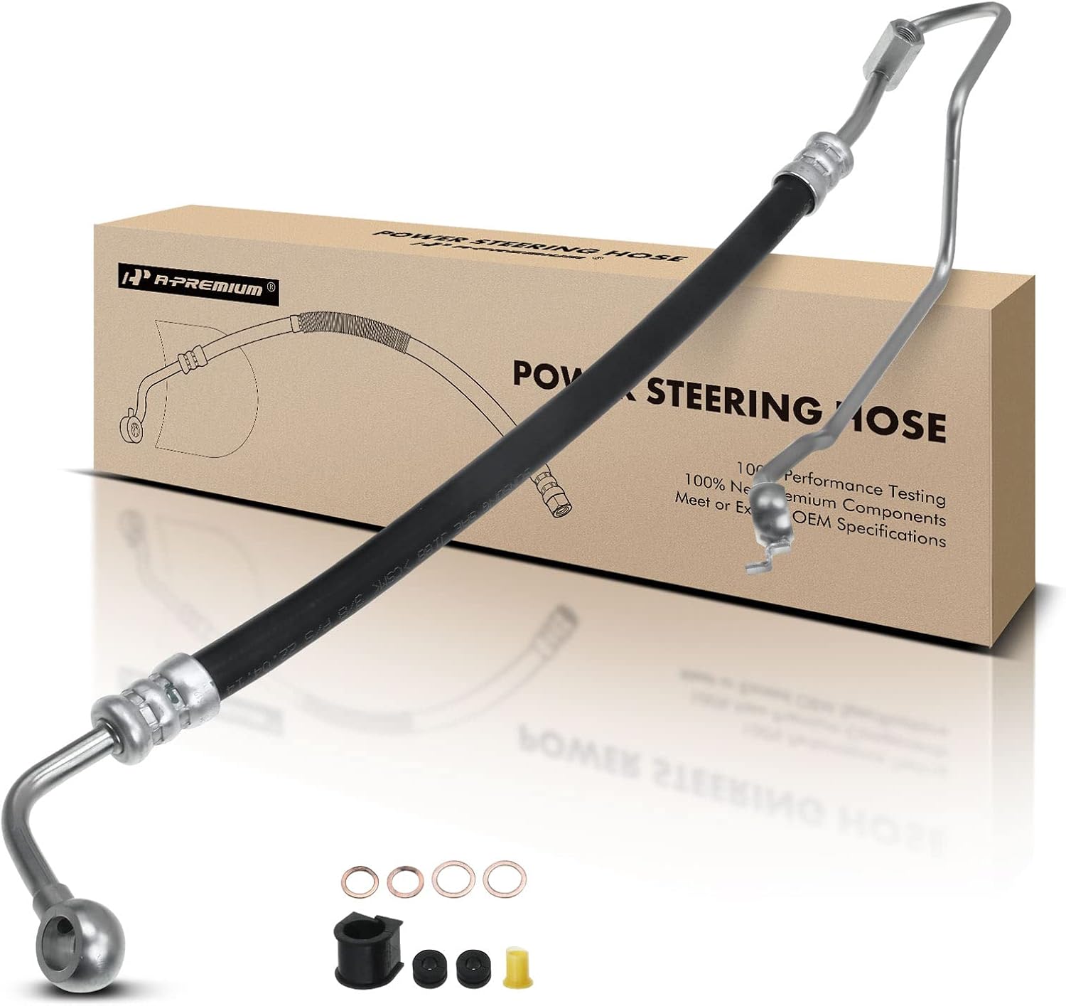 A-Premium Power Steering Pressure Hose Line Assembly Compatible with Nissan Pathfinder 1996-1998, V6 3.3L Petrol, Pump To Gear/Rack Pinion