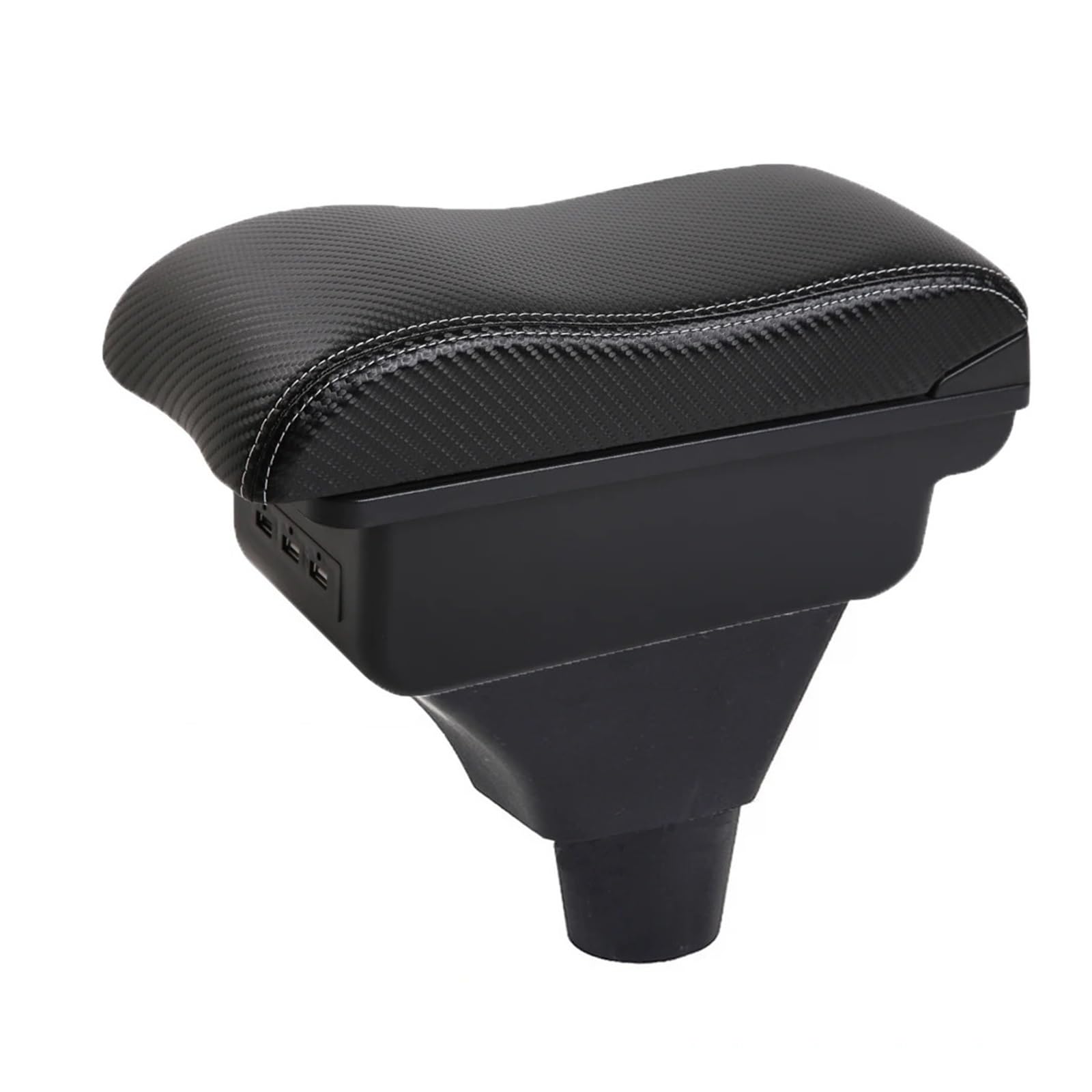 Ggwqoops Car Armrests For Civic For Ep3 Car Central Armrest Storage Box Elbow Support For Drivers And Passengers Armrest Box(B-3USB-White line)