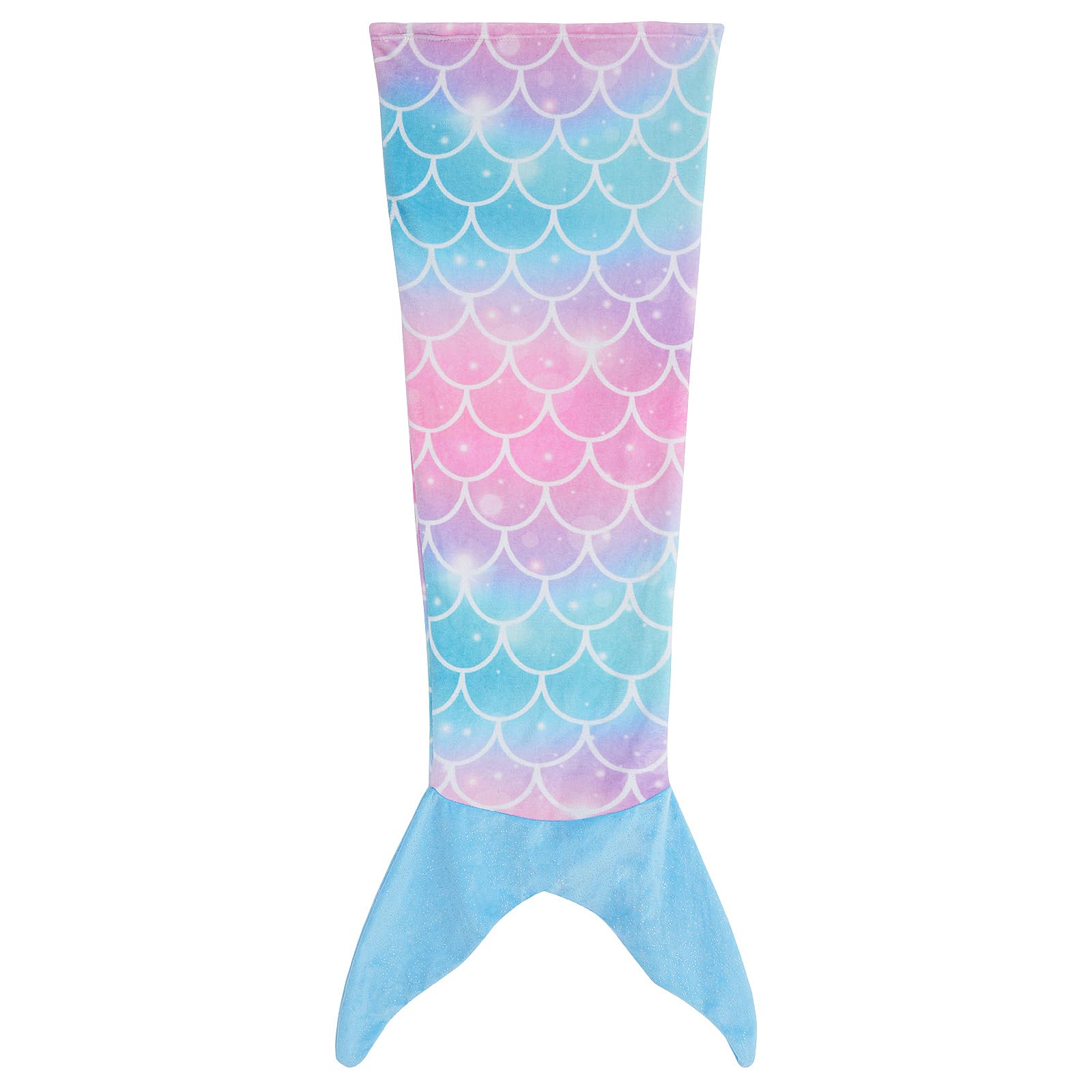 Mermaid Tail Blanket for Kids Soft Wearable Blankets Super Plush Flannel Sleeping Snuggle Blanket Gifts for Girls 4~12 Year