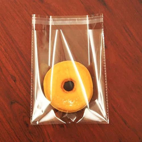 Miniatura 5 de WerkaSi Paquete de 150 fundas de plástico para galletas, bolsas de celofán de 5 x 7 pulgadas, autoadhesivas, sobres transparentes para fotos, bolsas