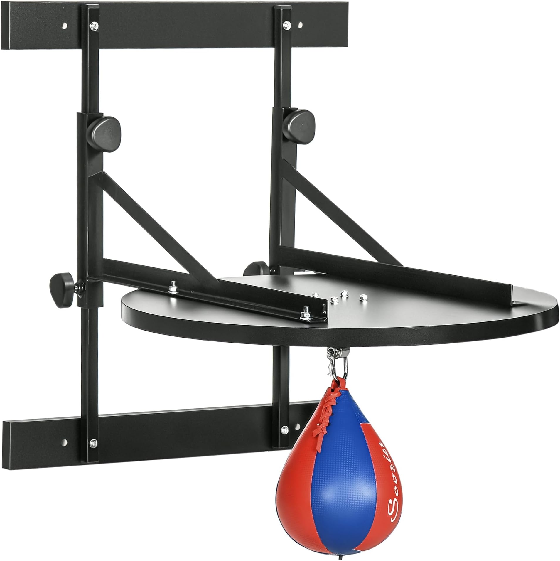 Soozier Adjustable Speed Bag Platform, Wall Mounted Speed Bags for Boxing, with 360-Degree Swivel and 10'' Speedbag