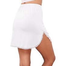 Half Slips for Women Underskirt Short Mini Skirts Lace Curved Half Slip