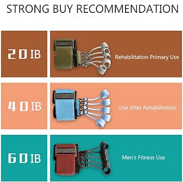 Finger Exercisers & Hand for Strength Grip Strengthener,Training with Alpha Gripz Trainer Stretcher, Strengthening Equipment for Wrist Physical Therapy Forearm Extensor (Red)