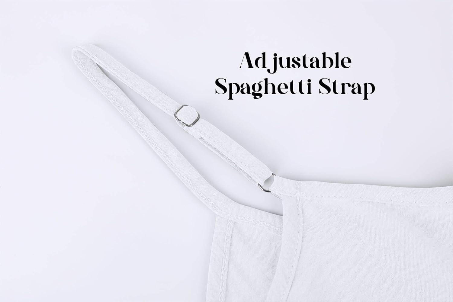 OFEEFAN Tank Top for Women Adjustable Spaghetti Strap Camisole Scoop Neck Sleeveless Cami Top S-3XL - Image 5