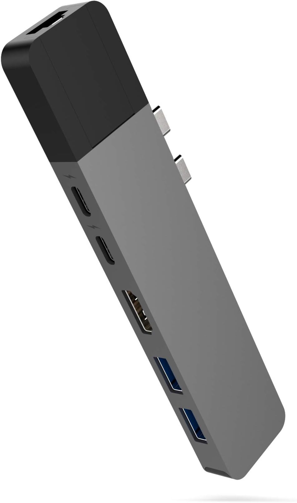 HyperDrive NET 6-in-2 Hub for MacBook Pro/Air - HDMI 4K60Hz HDR, USB-C 40Gbps 100W PD, 5Gbps 60W PD, 2 x USB-A 3.0, Gigabit Ethernet - Space Gray