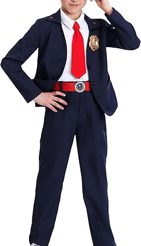 Miniatura 6 de Kid's Odd Squad Agent Costume Childs PBS Math Agent Suit with Jacket, Pants, Shirt Front, Necktie, Belt, Badge, Card