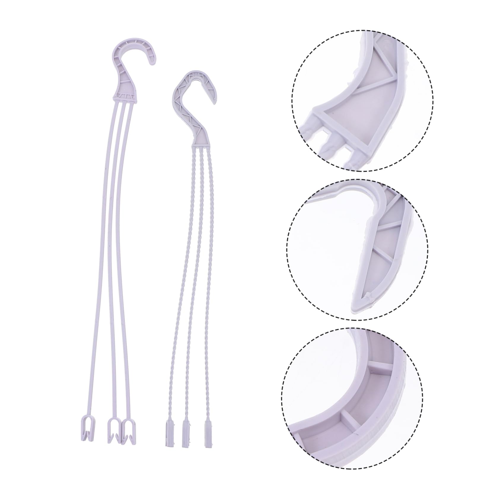 60pièces Crochets Pour Pots De Fleurs Plastique Supports De Fleurs Outils De Suspension Pour Pots De Crochets Pour De Suspendus