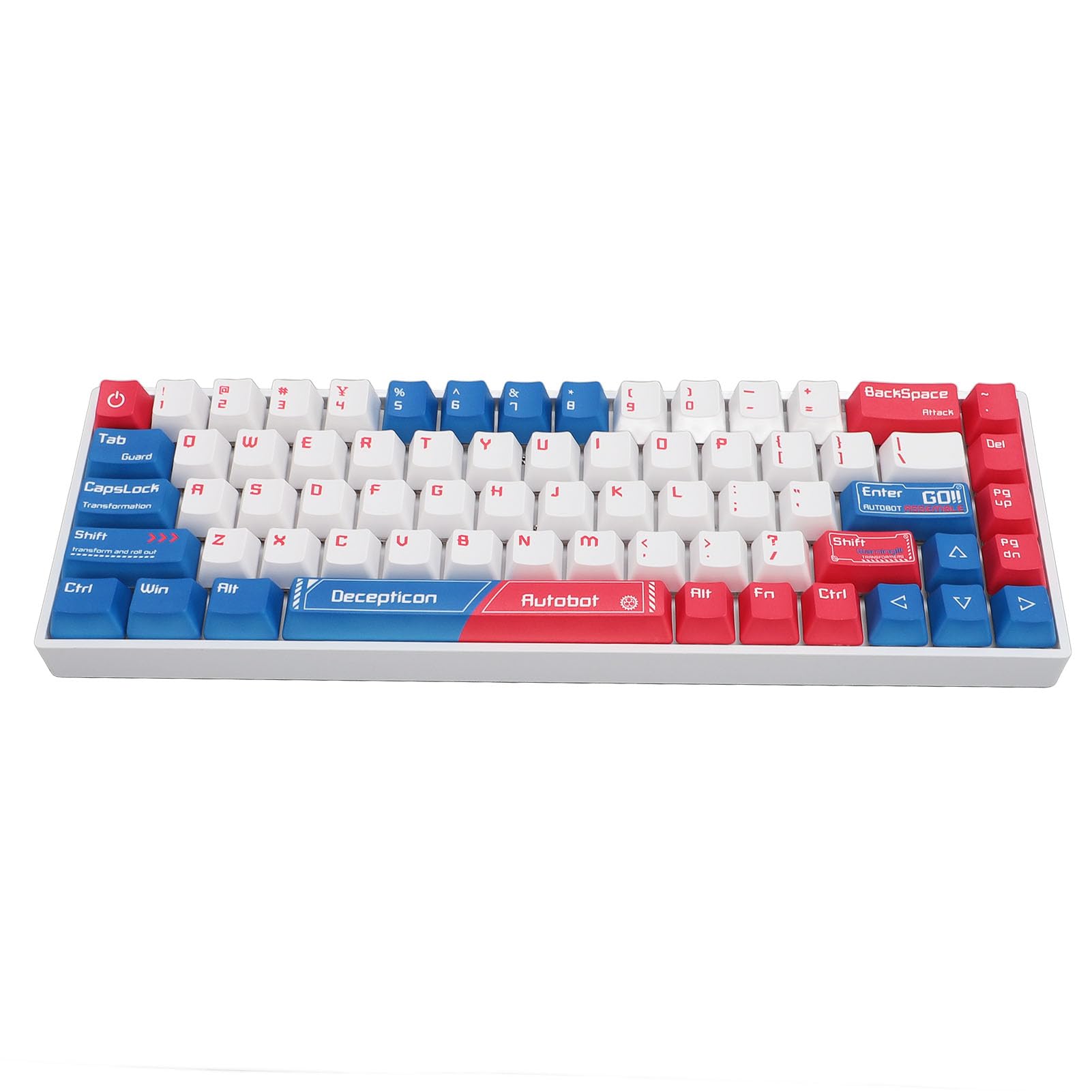 Cuifati Teclado Mecánico para Juegos de 68 Teclas para VALORANT, Teclado Mecánico Estilo Yoru, Mini Teclado para Juegos RGB para Jugadores de PC con - Interruptor Rojo
