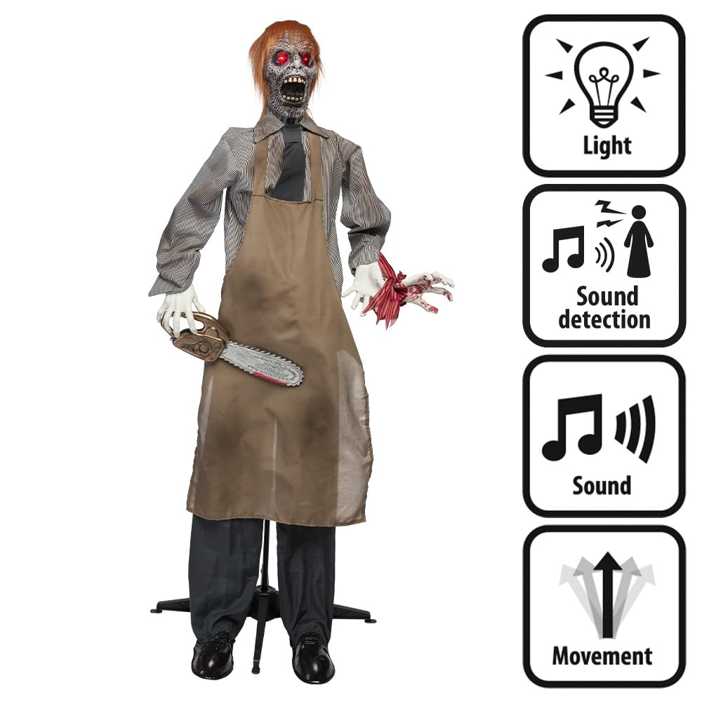 Boland - Interaktive Halloween Dekoration | gruselige Horror Dekoration, stehende Figur für Karneval und Mottoparty