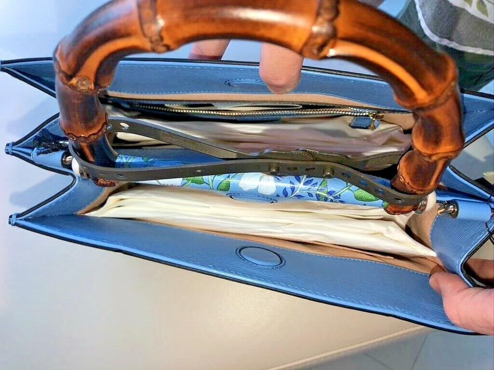 Gucci Flora Azure Shanghai Blue Large Floral Handbag Italy Bag Handbag Flower Bamboo New