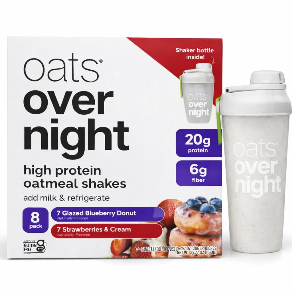 Oats Overnight Avena Proteína Shakes Pack Variedad 8 Unidades