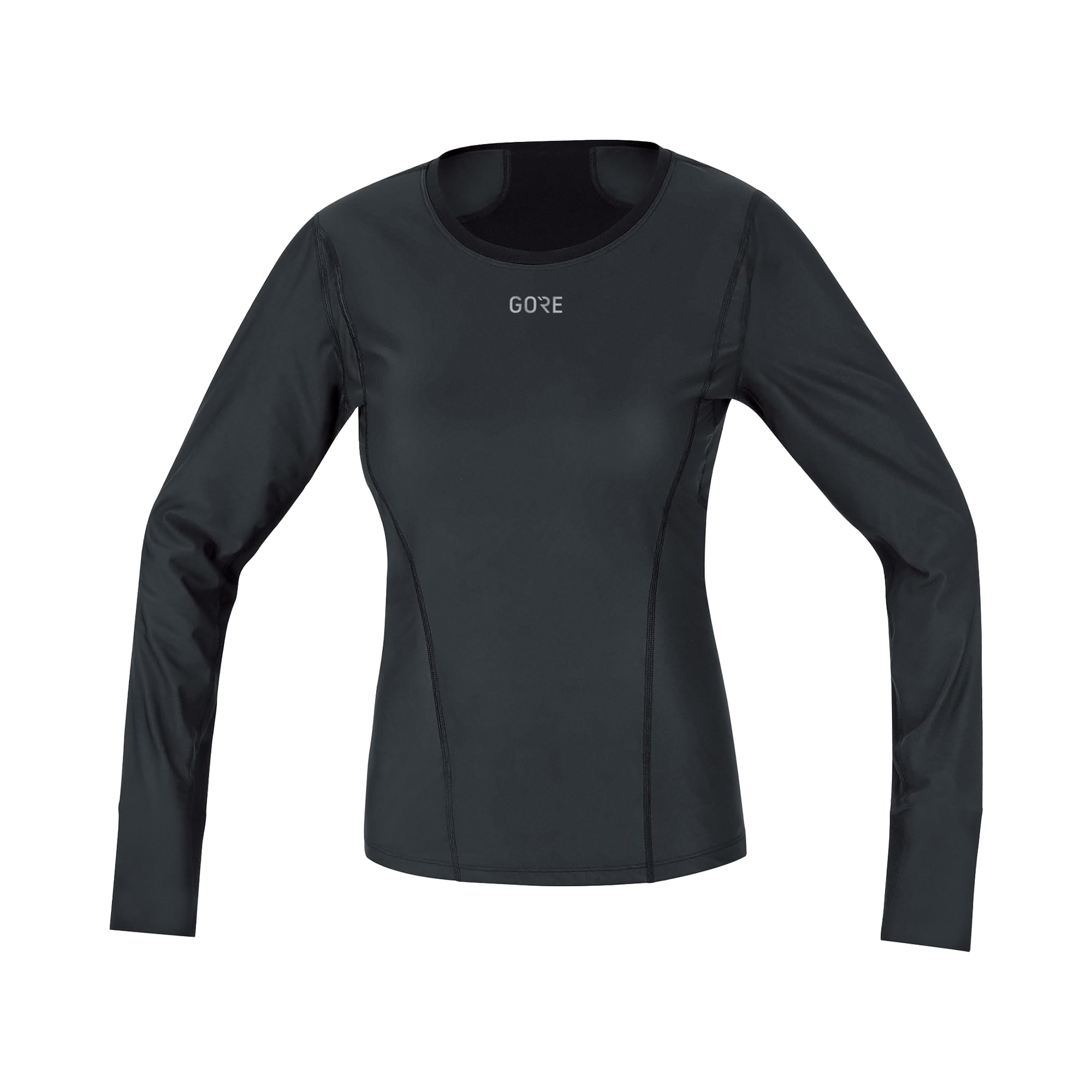 GORE Wear Windproof Women's Inner Layer Long Sleeve Shirt, M WINDSTOPPER Base Layer L/S Shirt, Size: S, Color: Black, 100320