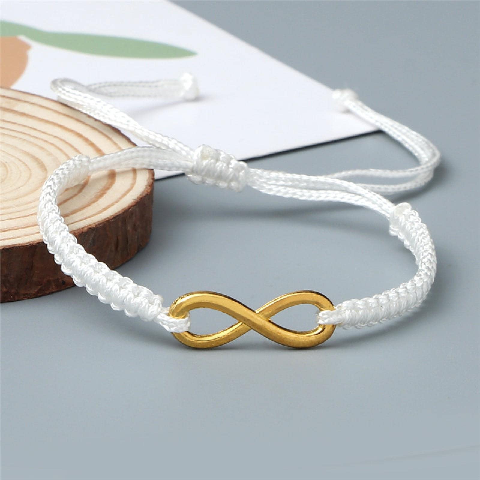GXNRHG MOCHAMIK Bysonglezai Pulseras para Hombre Mujer Charm Pareja Cuerda Trenzada Hecha a Mano Infinito Amistad Brazaletes Ajustables para Mujeres Hombres Moda s