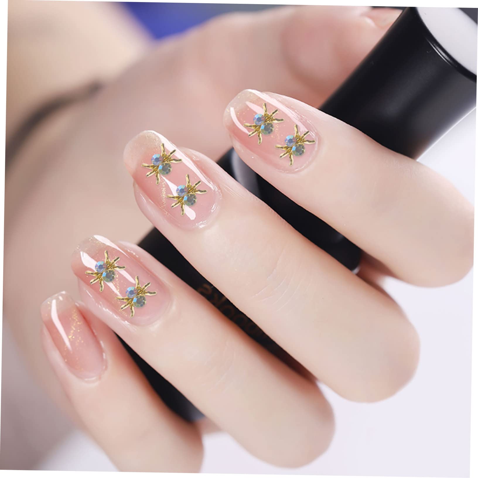 Healvian 200pezzi Decorazioni Per Unghie Forma Di Ragno Charm Per Nail Art Per Manicure Di Halloween e Feste Accessori Per Unghie Diy Facili Da Usare e Resistenti