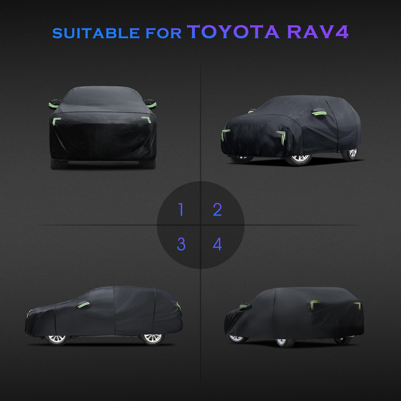 Car Cover Custom Fit for Toyota RAV4 1996-2025 Honda CRV 1997-2025 6 Layers Truck Cover Waterproof All Weather — view 7