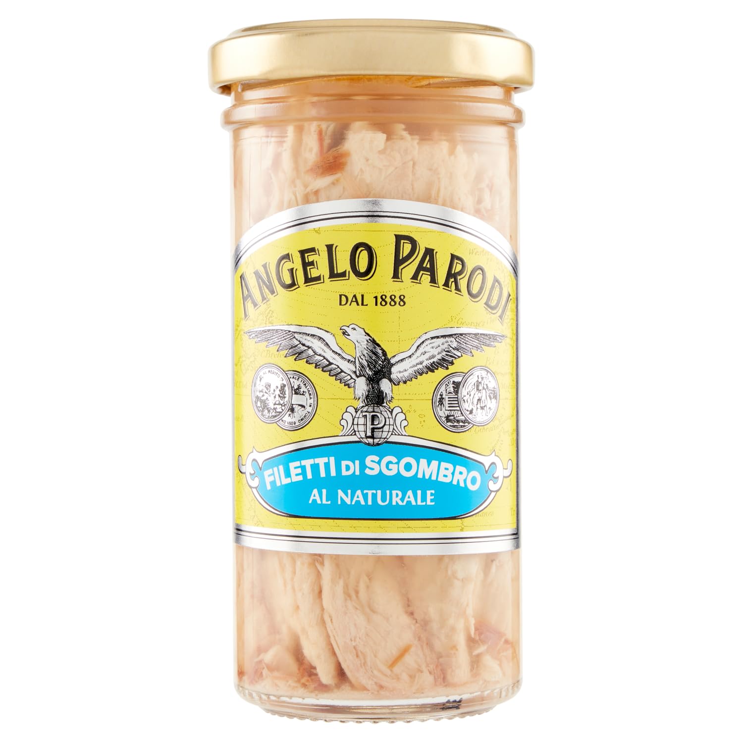 ANGELO PARODI - Filetti di Sgombro al Naturale Ricchi di Omega 3 Pesce Azzurro Selvaggio Confezionati a Mano 12 Confezioni da 150g