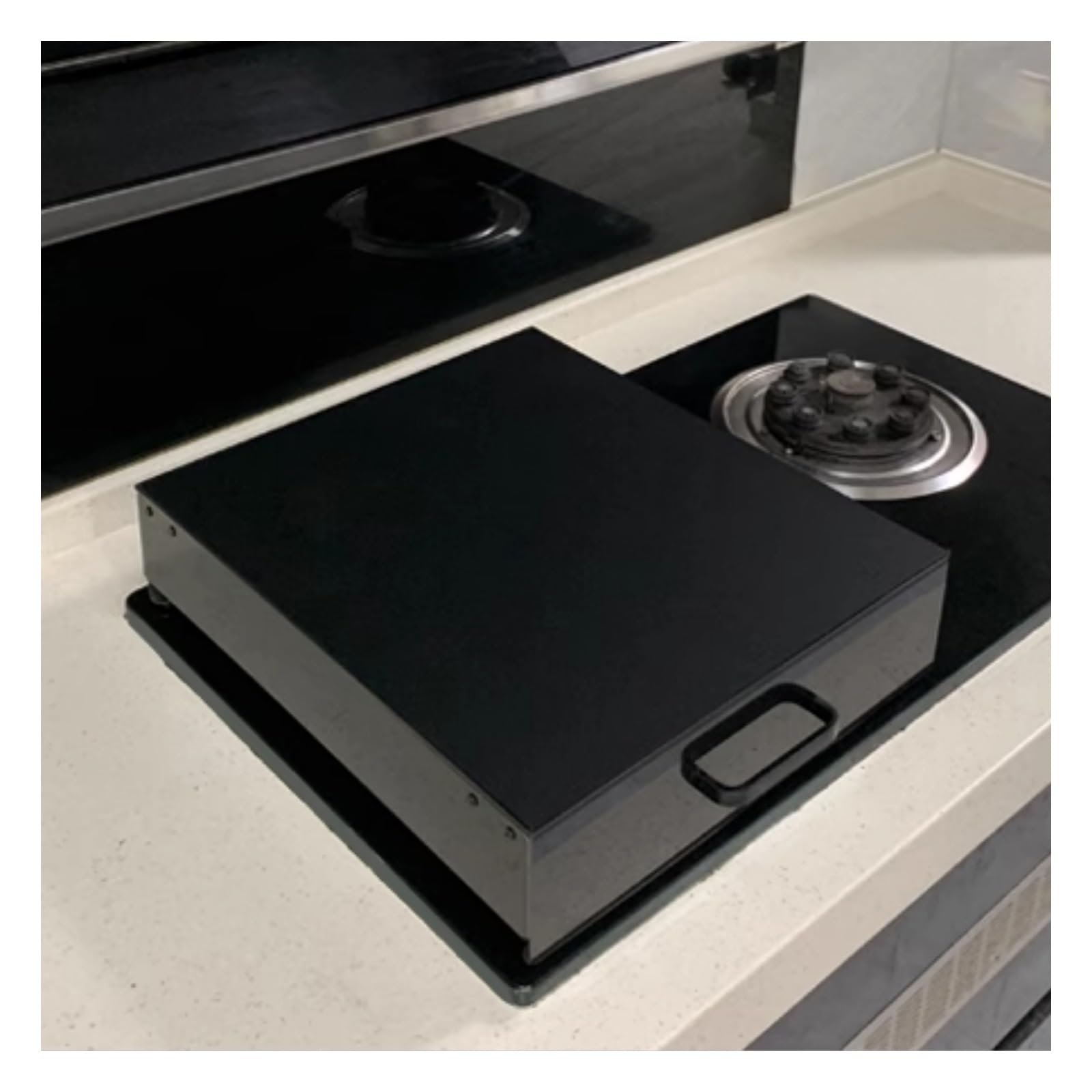 Couvercle de table de cuisson en acier inoxydable 47x48cm pour protection de piano de cuisson