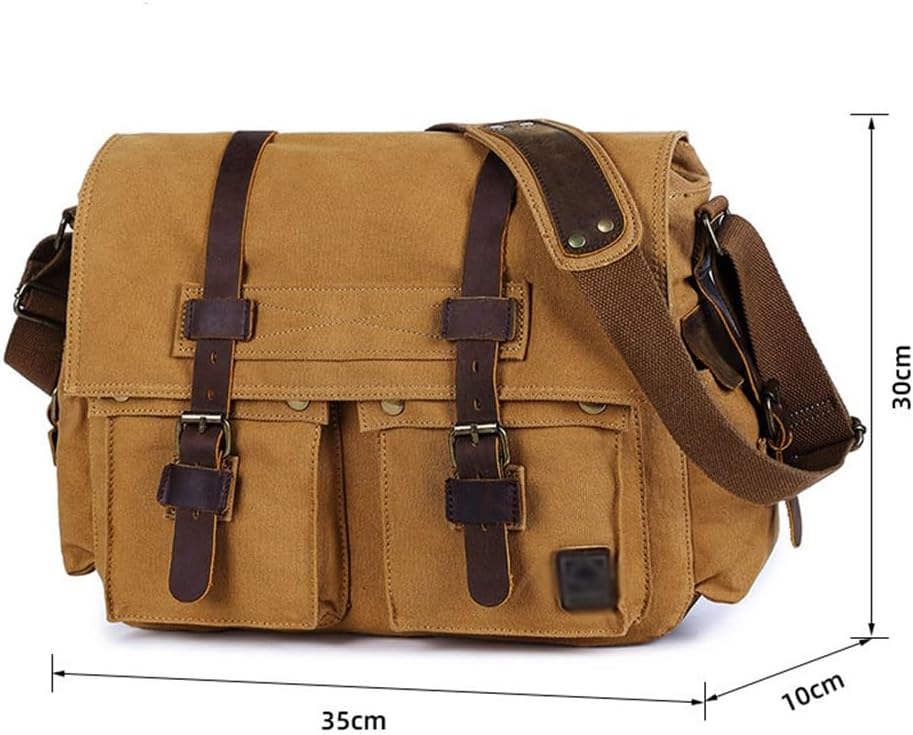 Men's Canvas Bag Shoulder Europe And The United States Retro Crossbody Casual