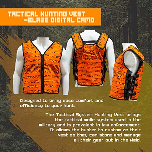 Illusion Systems The Tactical Molle System Hunting Vest - Hunting Gear - Outdoor Apparel - Deer, Bird, Duck & Turkey Hunting- OSFA-Digital Camo Orange - Thumbnail 5