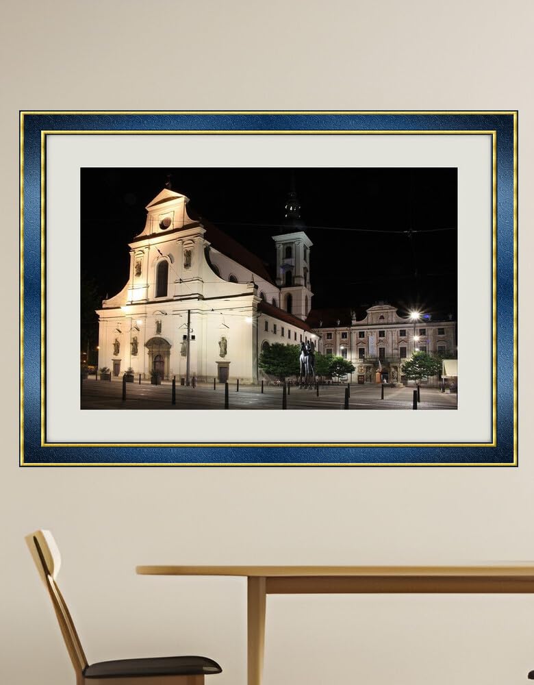 JVERF - JZZH02597 Czech Republic Houses Monuments Brno Night| Self-Adhesive Painting | Frameless