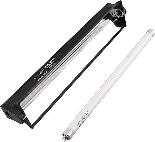 Aiicioo Kit combinado de iluminación T5 UVB Lámpara de campana de terrario Desert 10.0 y bombilla T5 HO UVB de alto rendimiento para reptiles